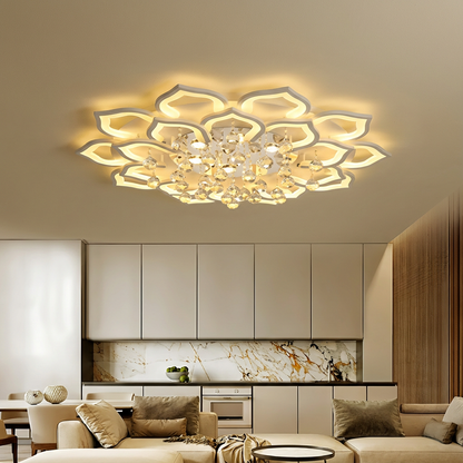 Kryształowy Żyrandol z Pilotem | Luksusowy Żyrandol do Salonów i Sypialni, Regulowane Oświetlenie