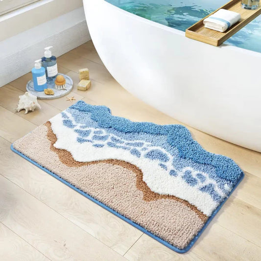 Antypoślizgowa Mata Łazienkowa Ocean Waves