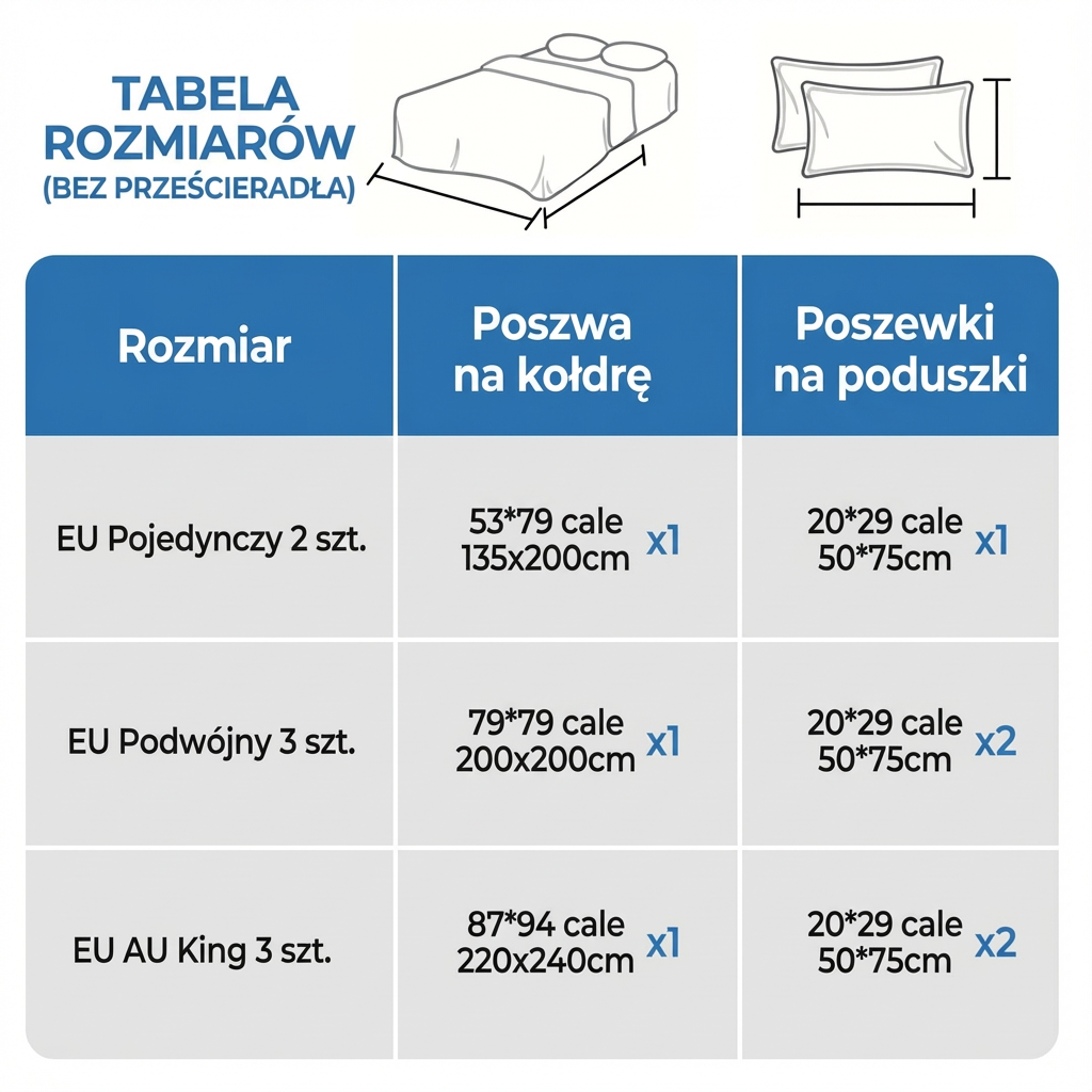 Zestaw Poszewek Na Poduszki | Super Miękkie 1,5 kg