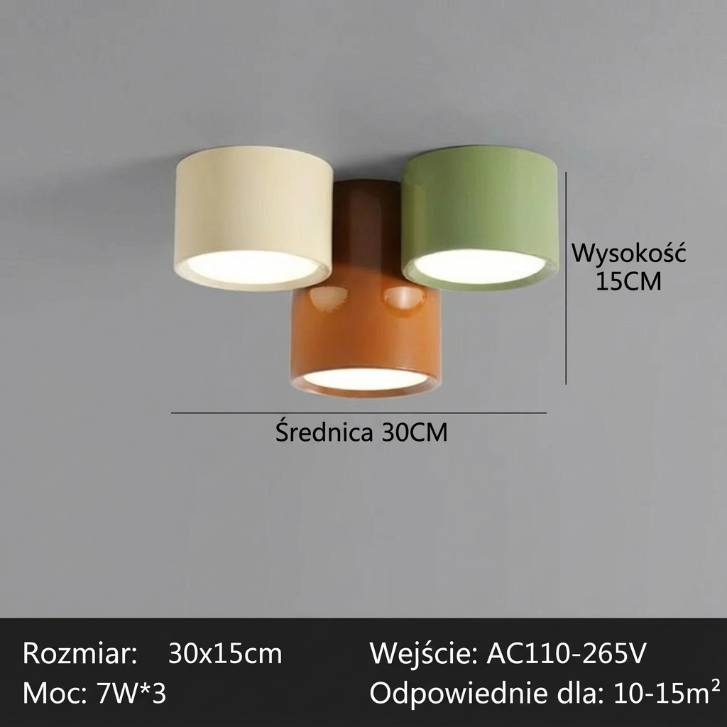 Nordycka lampa sufitowa LED | Minimalistyczny design 1,5 kg