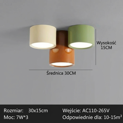 Nordycka lampa sufitowa LED | Minimalistyczny design 1,5 kg