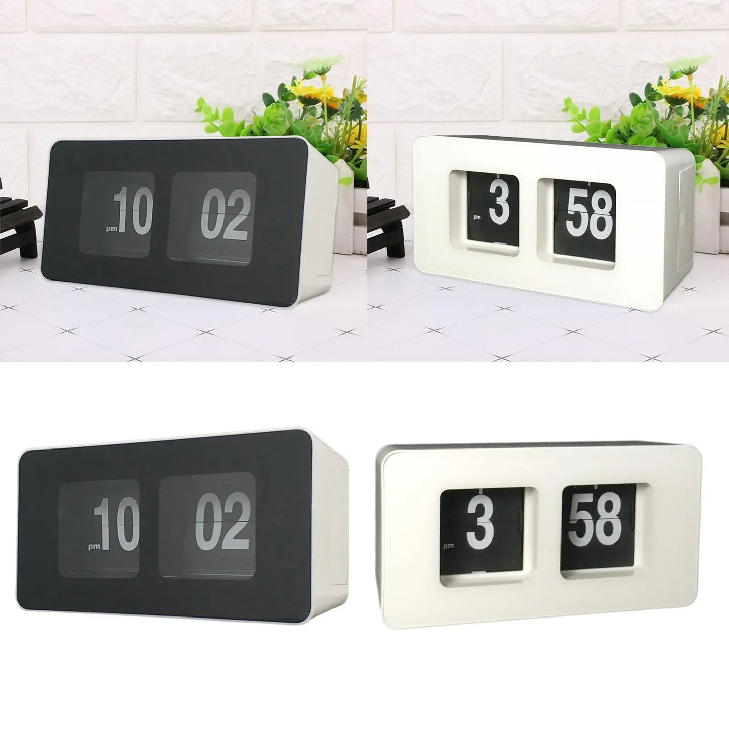 Automatyczny Zegar Ścienny Z Klapką | Cichy Ruch 0,5 kg 4