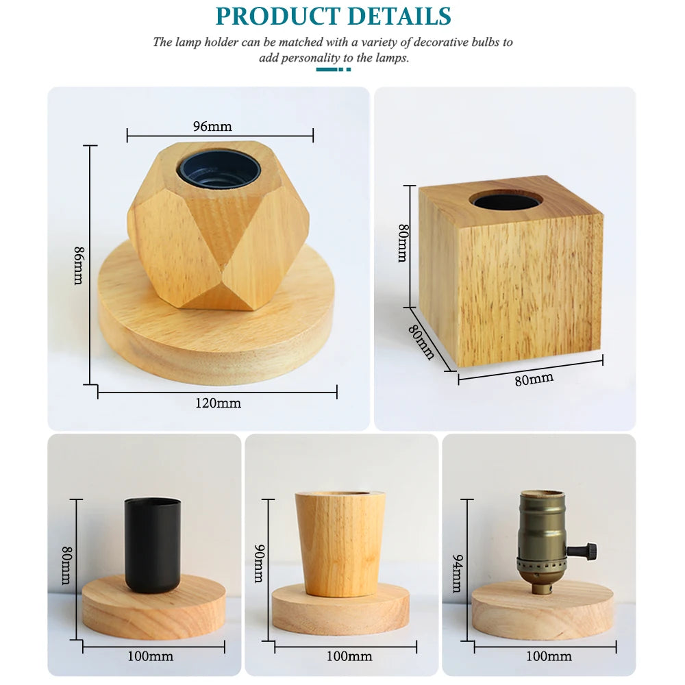 Drewniana Lampa Stołowa | Nowoczesny Design 1,5 kg 1