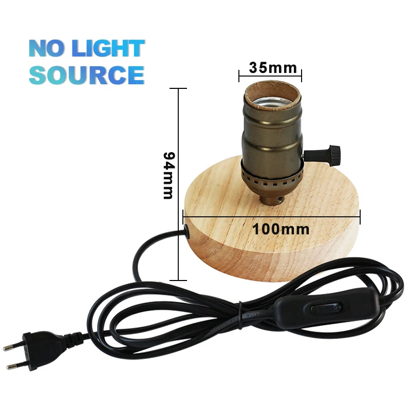 Drewniana Lampa Stołowa | Nowoczesny Design 1,5 kg 7