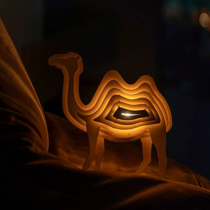 Drewniana Lampa Zwierzęca 3D | Unikalny Design, Ciepłe Światło Nocne do Sypialni i Salonu 1