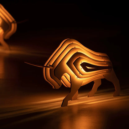 Drewniana Lampa Zwierzęca 3D | Unikalny Design, Ciepłe Światło Nocne do Sypialni i Salonu 10