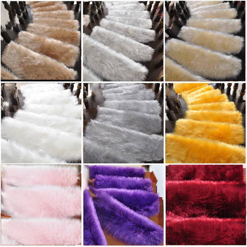 Dywan na schody | Pluszowy materiał 55x20cm 5