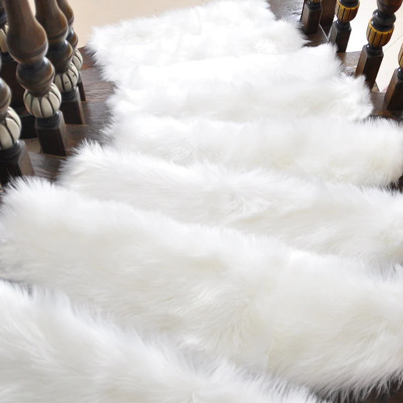 Dywan na schody | Pluszowy materiał 55x20cm 8