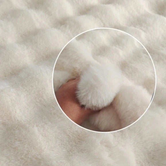 Dywan ze Sztucznego Futra Królika | Luksusowa Miękkość 2,5 kg | Dywany do Salonu 4