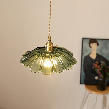 Elegancki Żyrandol Retro Do Jadalni, Szklana Lampa W Kwiatowy Wzór, Regulowana Wysokość 150 cm, Idealny Do Salonu I Pokoju 11