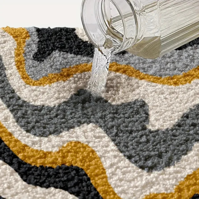 Flokowana Mata Łazienkowa w paski