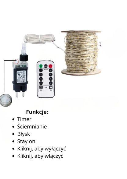 LED Lichterkette 50M | Warmweißes Licht, 500 LEDs