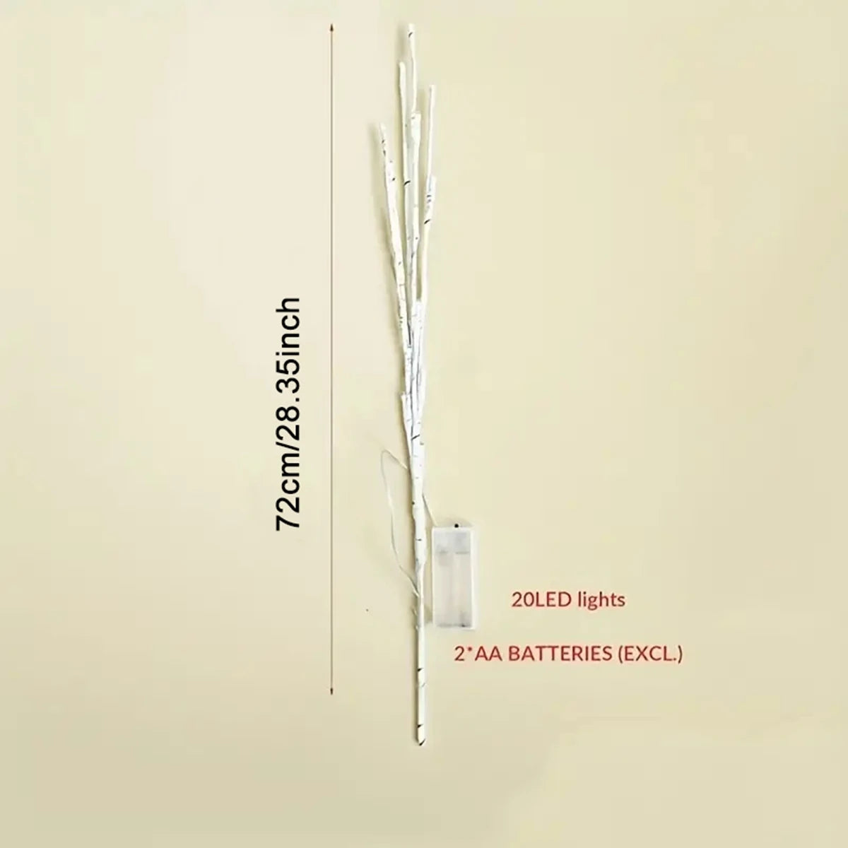 Gałązka Brzozy LED 72 cm | Ciepłe Białe Światło 5