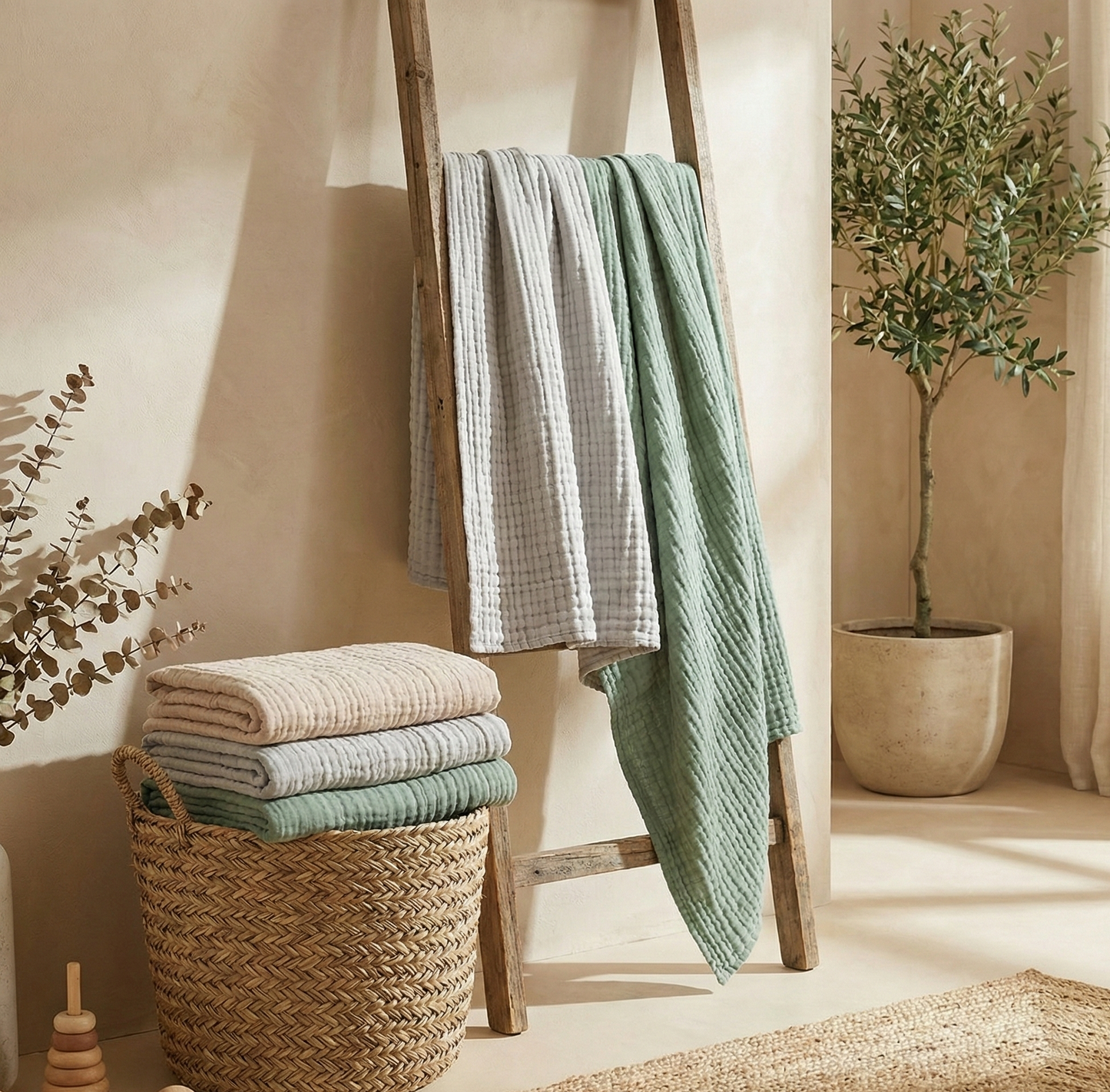 Otulacz Niemowlęcy Muślinowy | 100% Bawełna, Oddychający