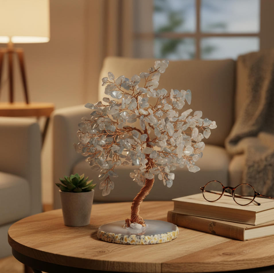 Baum aus Aquamarinstein | Symbol für Ruhe