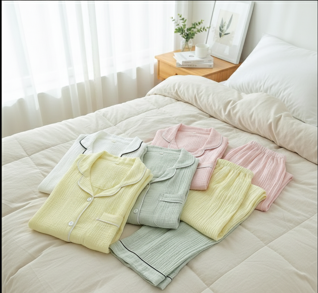 Piżama Damska Bawełniana Z Długim Rękawem | Oddychająca