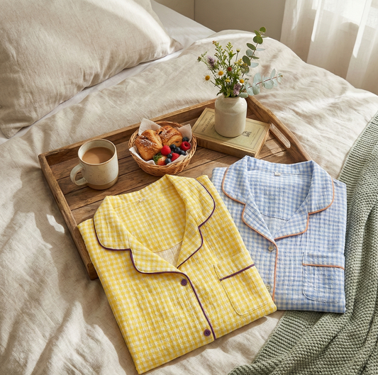 Klasyczna Piżama Damska Bawełniana | Komfortowa Tkanina