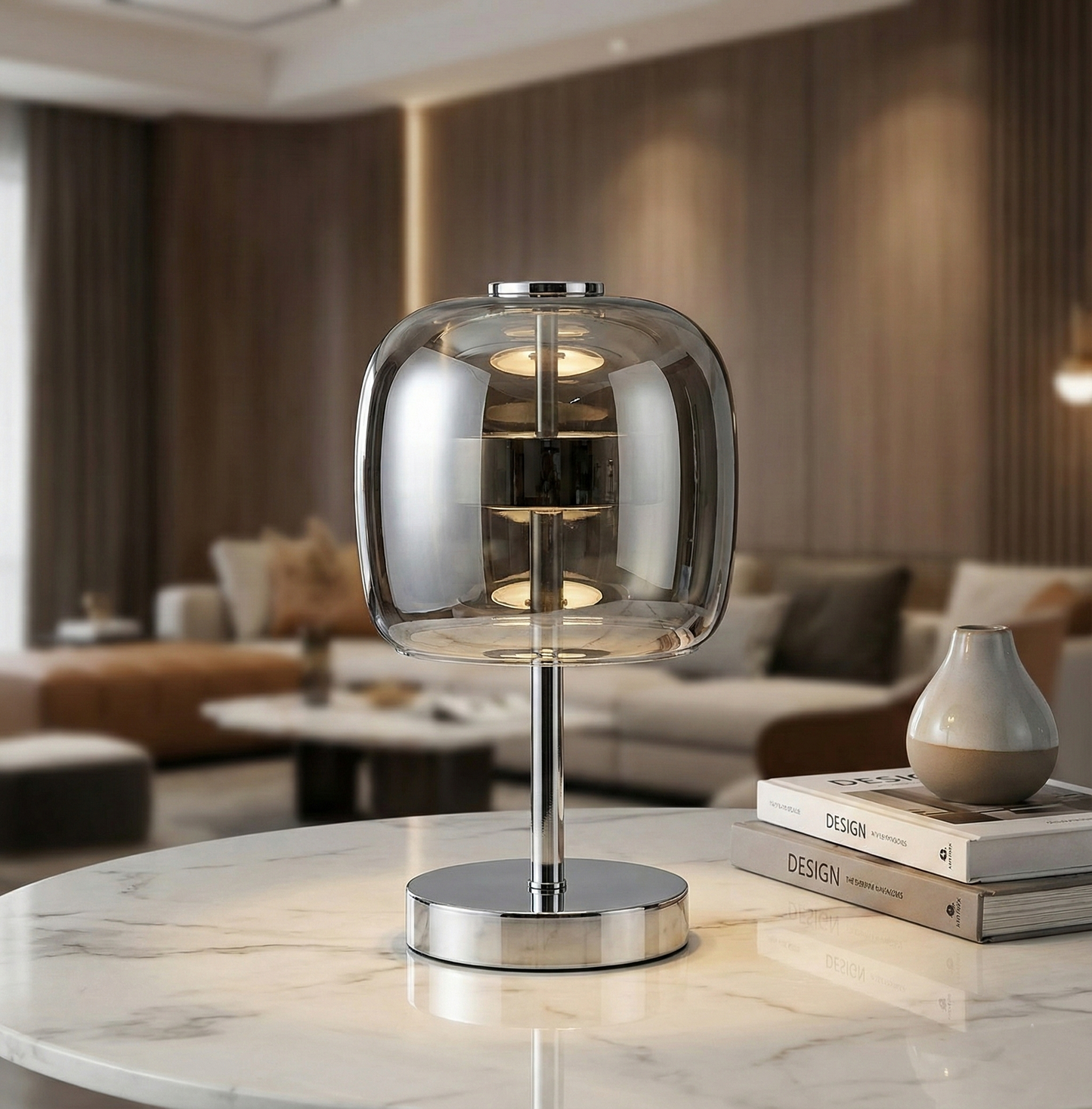 Lampa Stołowa OpalEdge™ | Szklana, Nowoczesny Design