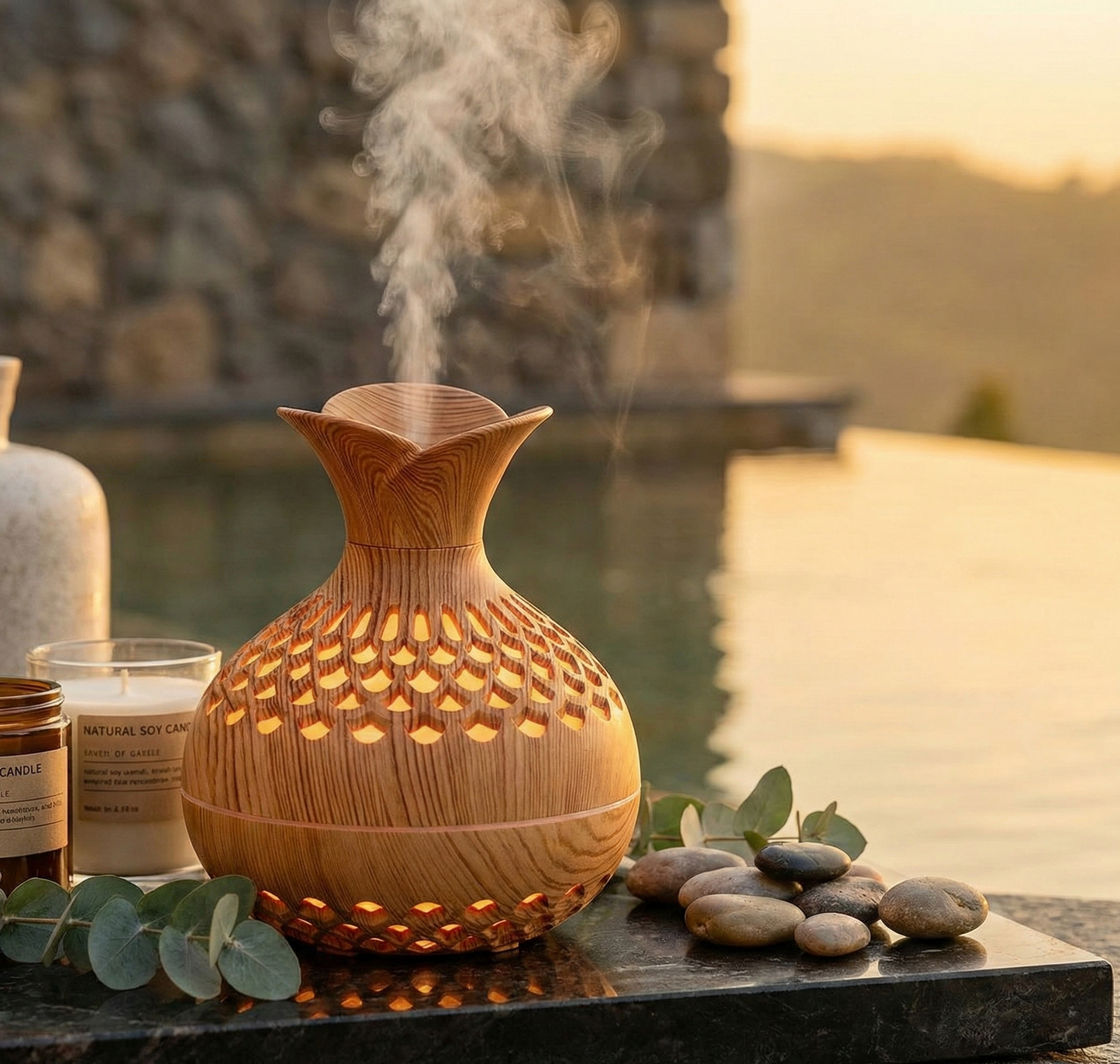 Nawilżacz Powietrza 300ML | Cichy Dyfuzor Aromaterapii, 2.5W