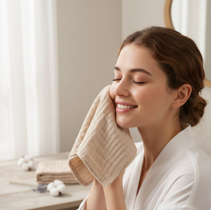 Muślinowy Ręcznik Do Twarzy | 100% Bawełna Muślinowa