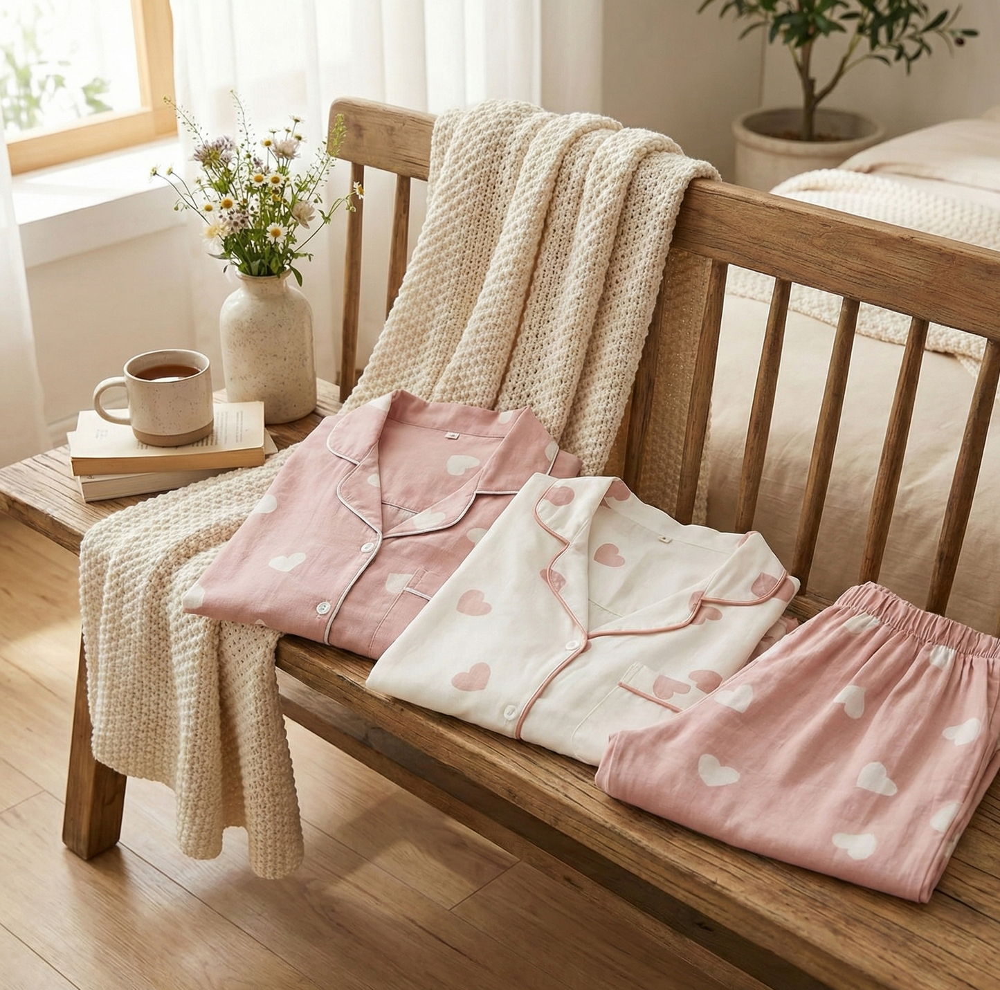 Heartly | Piżama Damska Bawełniana 100%