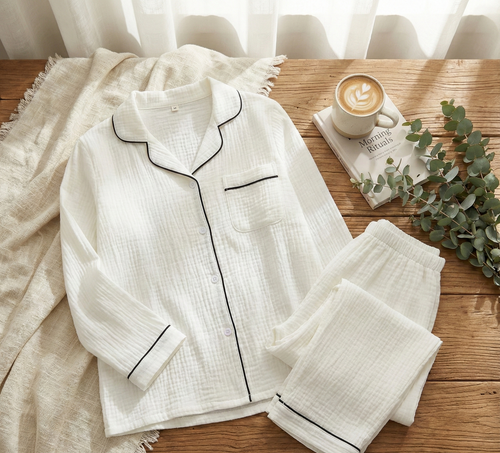 Piżama Damska Bawełniana Z Długim Rękawem | Oddychająca