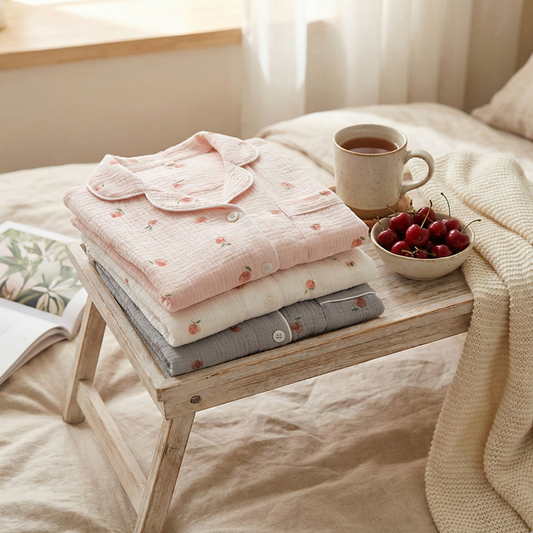 Nuvell | Piżama Damska z Muślinu Bawełnianego 100%