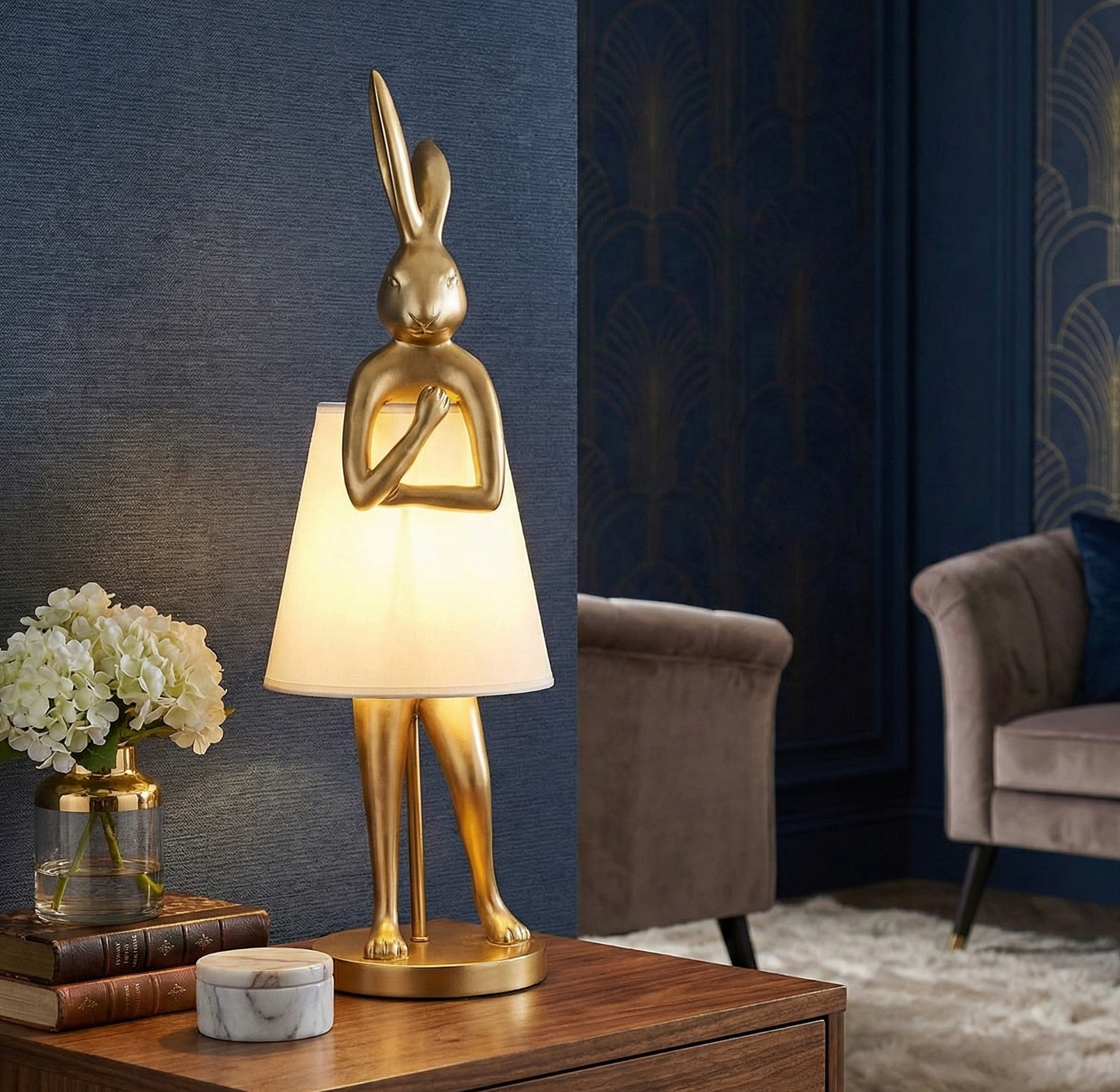 Tischlampe ASANZUO | Vintage Harz 1,2 kg für Wohnzimmer und Schlafzimmer