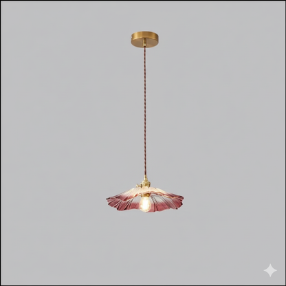 Lampa Wisząca Retro | Szkło W Kwiaty 1.5kg - Idealna Do Salonu, Stylowe Oświetlenie