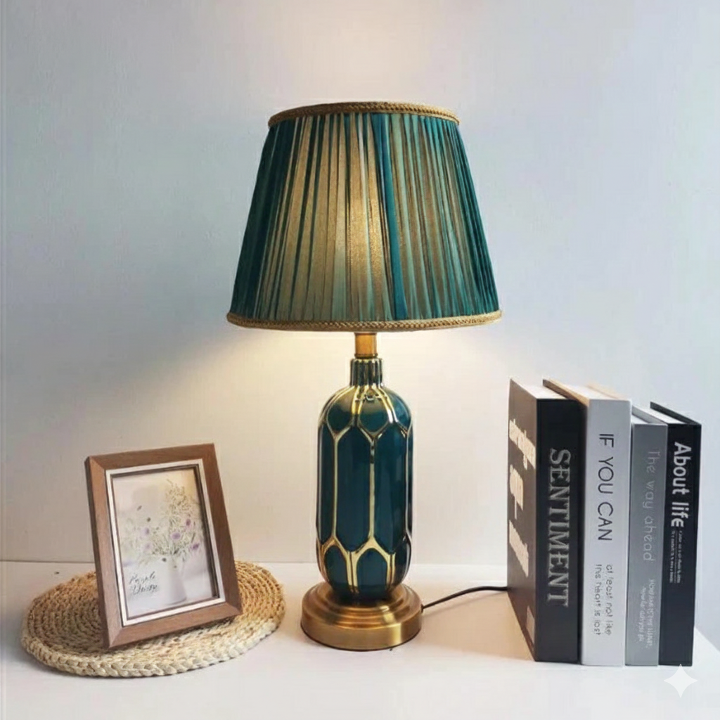 Lampa Stołowa Ceramiczna | Styl Postmodernistyczny 30x57 cm, Waga 2 kg