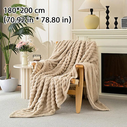 Gruby Koc Dwustronny Z Sztucznego Futra | Ciepły I Miękki 1,5 kg 180x200 cm 13