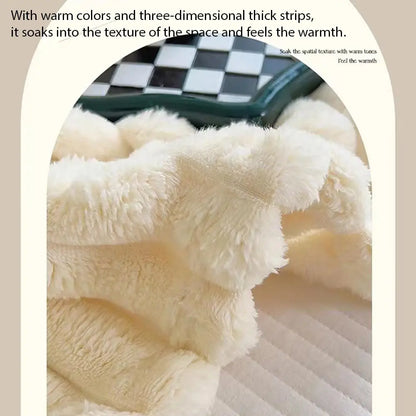 Gruby Koc Dwustronny Z Sztucznego Futra | Ciepły I Miękki 1,5 kg 180x200 cm 2