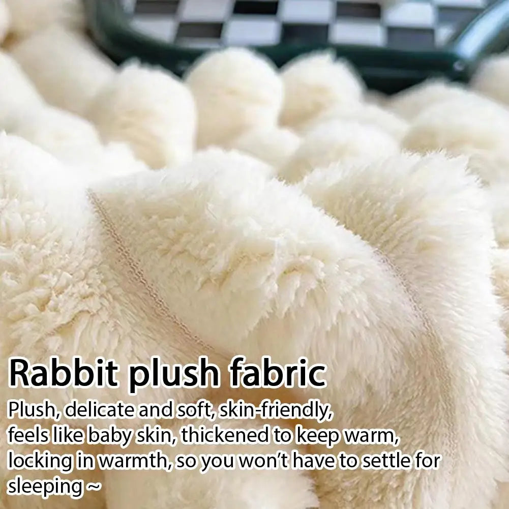 Gruby Koc Dwustronny Z Sztucznego Futra | Ciepły I Miękki 1,5 kg 180x200 cm 3