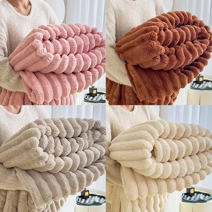 Gruby Koc Dwustronny Z Sztucznego Futra | Ciepły I Miękki 1,5 kg 180x200 cm 5