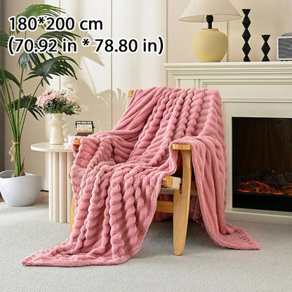 Gruby Koc Dwustronny Z Sztucznego Futra | Ciepły I Miękki 1,5 kg 180x200 cm 8