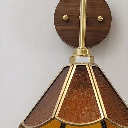 Kinkiet Ścienny Vintage z Mosiężnym Kloszem Szklanym – Eleganckie Oświetlenie do Sypialni i Salonu 8