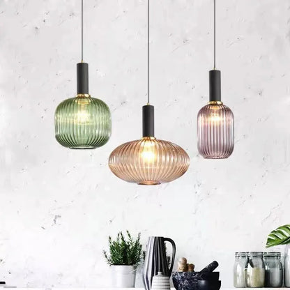 Kolorowa Lampa Wisząca | Kreatywne Oświetlenie LED E27, 1kg - Idealna do Salonu, Retro Design 3