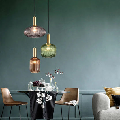 Kolorowa Lampa Wisząca | Kreatywne Oświetlenie LED E27, 1kg - Idealna do Salonu, Retro Design 4