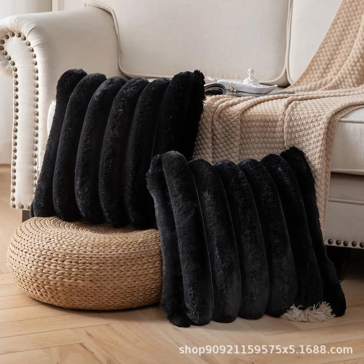 Królik Aksamitna Poszewka Na Poduszkę | Jednostronny Design 0,5 kg 1