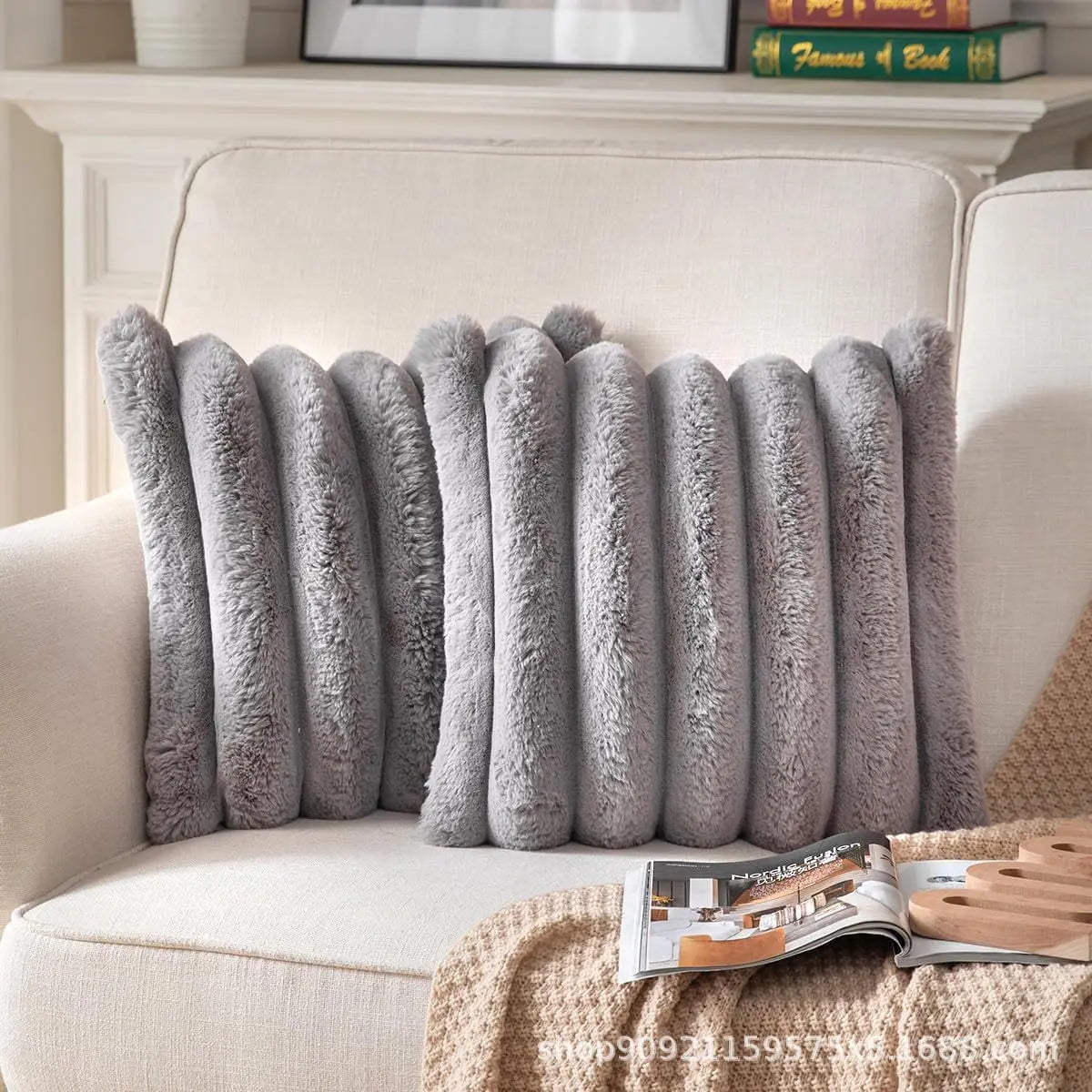 Królik Aksamitna Poszewka Na Poduszkę | Jednostronny Design 0,5 kg 2