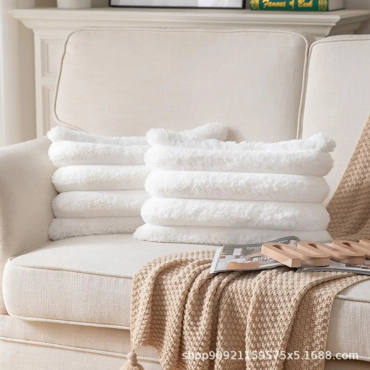 Królik Aksamitna Poszewka Na Poduszkę | Jednostronny Design 0,5 kg 3