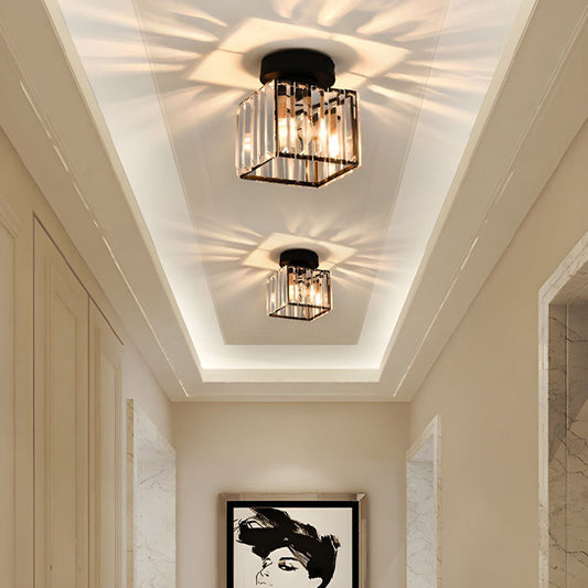 Kryształowa Lampa Sufitowa z Mosiężną Oprawą do Salonów – Elegancka Lampy Sufitowe Wiszące do Nowoczesnych Wnętrz 0
