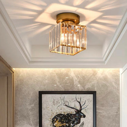 Kryształowa Lampa Sufitowa z Mosiężną Oprawą do Salonów – Elegancka Lampy Sufitowe Wiszące do Nowoczesnych Wnętrz 10