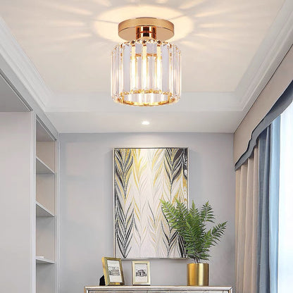 Kryształowa Lampa Sufitowa z Mosiężną Oprawą do Salonów – Elegancka Lampy Sufitowe Wiszące do Nowoczesnych Wnętrz 14
