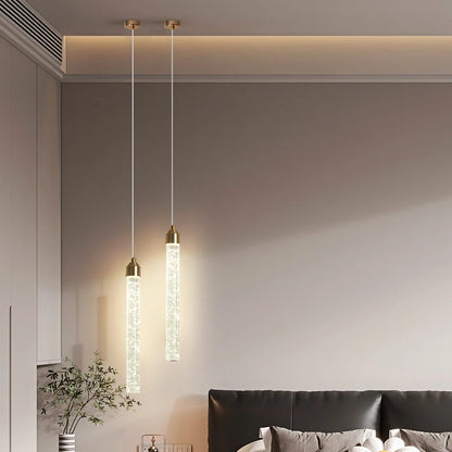 Kryształowa Lampa Wisząca | 12W, Złote Okucia, Do Salonu, 1,5 m 2