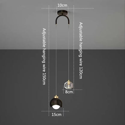 Kryształowa Lampa Wisząca | Nowoczesny Design 2,5 kg - Idealna do Salonu i Sypialni 6