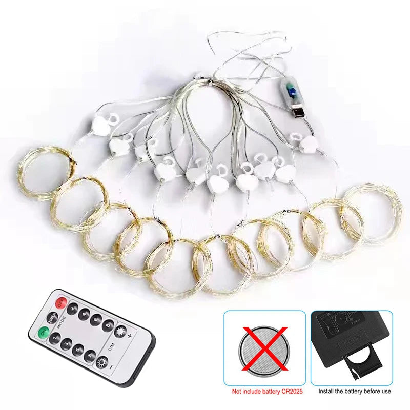 Kurtyna świetlna LED 3m | Wodoodporna i z pilotem 5