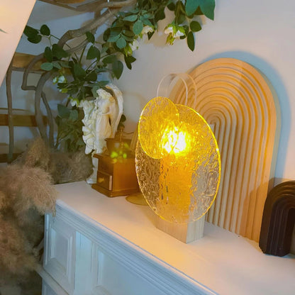 Lampa Atmosferyczna z Projekcją Zachodu Słońca | Regulowane Światło, Akryl i Drewno 2