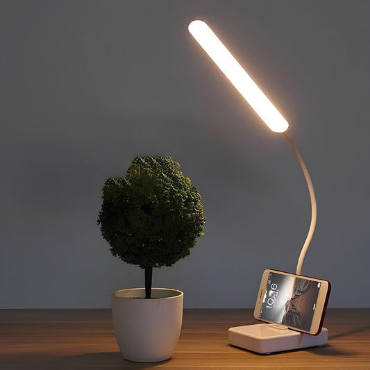 Lampa Biurkowa LED z Elastycznym Ramieniem | Regulowane Kolory, Ściemniacz, USB 0