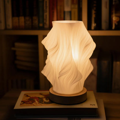 Lampa Dimmable z Drewnianą Podstawą | Nowoczesny Design, Regulowane Oświetlenie USB 7